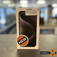 iPhone 15 Pro 128GB Black Titanium | Nieuw uit doos