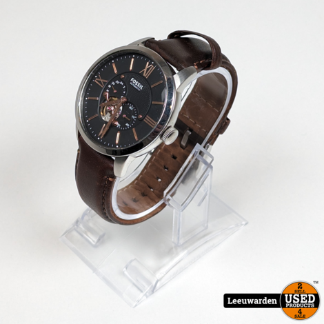 Fossil ME3061 Automatisch Herenhorloge met Lederen band