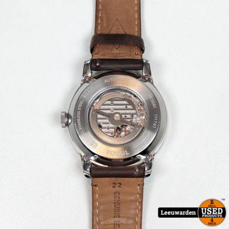 Fossil ME3061 Automatisch Herenhorloge met Lederen band