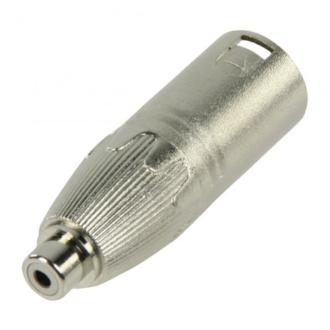 XLR-Adapter XLR 3-Pins Male - RCA Female Zilver
