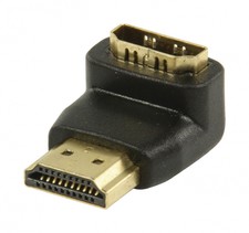 Valueline HDMI™ adapter HDMI™ connector 90° angled - HDMI™ input black