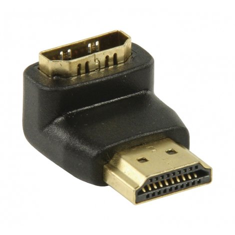 Valueline HDMI™ adapter HDMI™ connector 90° angled - HDMI™ input black
