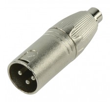 XLR-Adapter XLR 3-Pins Male - RCA Female Zilver