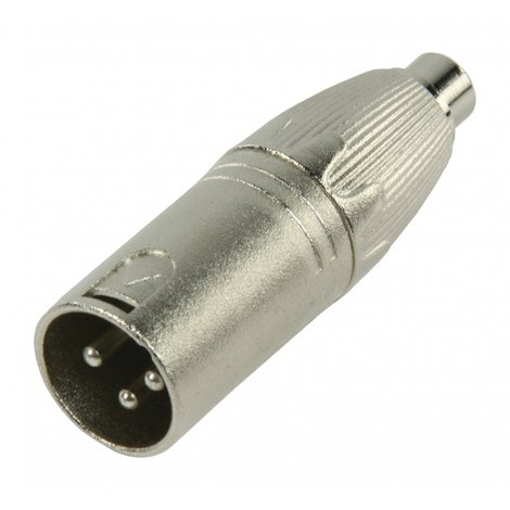 XLR-Adapter XLR 3-Pins Male - RCA Female Zilver