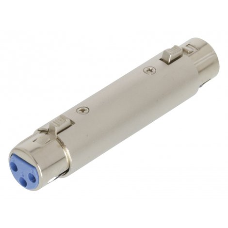 XLR-Adapter XLR 3-Pins Female - XLR 3-Pins Female Zilver