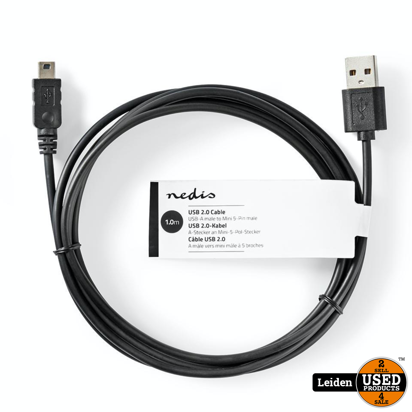 Temerity boom retort Mini USB Kabel 2.0 | 1,0 m | Zwart - Used Products Leiden
