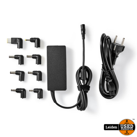 Notebook-Adapter | Universeel 8 Connectoren | 65 W | Uitgang 15 V - 20 V / 4 A (Max.)