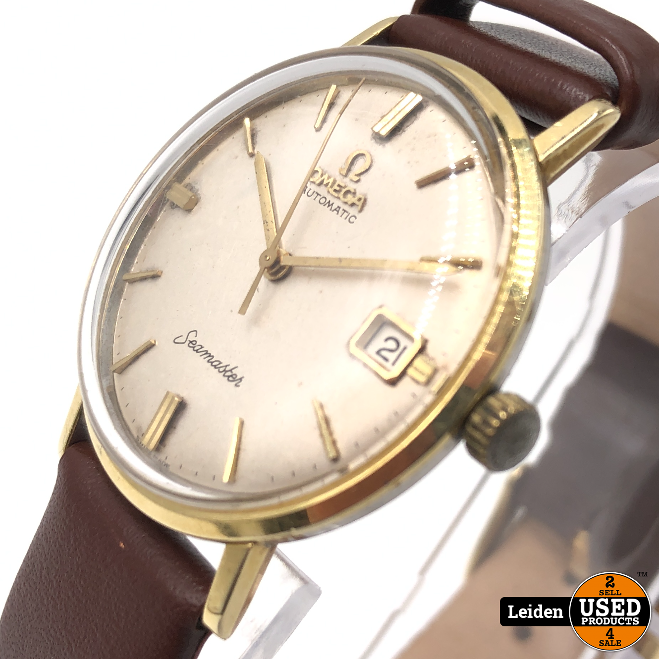 Vintage Omega Seamaster 14K Automatic Horloge - Used Products Leiden