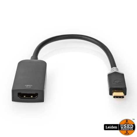 USB-C Adapter - USB 3.2 Gen 1 | USB-C™ Male | HDMI™ Female | 4K@60Hz | 0.20 m | Rond | Verguld | PVC | Antraciet | Window Box met Euro Lock