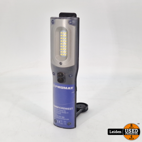 Promat Led-accu-handlamp 3,7 V 6700 mAh Li-Ion 10+3 W 220-1000 lm oplaadtijd 4 uur