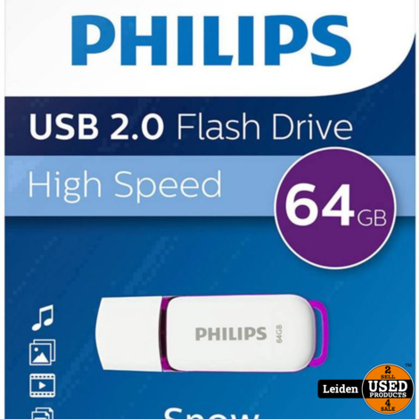 Philips FM64FD70B - USB 2.0 64GB - Snow - Paars