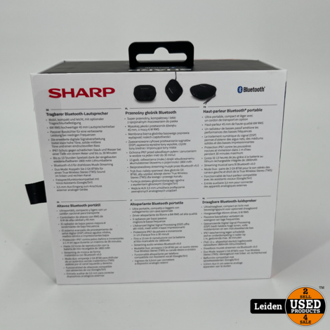 Sharp GX-BT60(GR) Bluetooth luidspreker - Zwart
