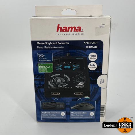 Hama Speedshot Ultimate Converter voor toetsenbord en muis PS3, PS4, Xbox 360, Xbox One