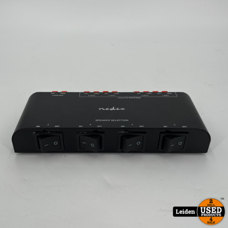 Nedis Speaker Control Box | 4 poorten | Klemmen | 4-16 Ohm | 200 W | 1 stuks - ASWI2604BK ASWI2604BK