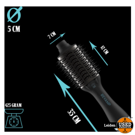 Revamp Perfect Blow Dry Föhnborstel met ionische en keramische technologie - Soepele en flexibele haarborstels - Volume- en droogborstel in 1 - Ø 50 MM
