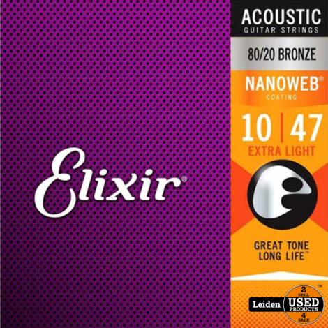 EL-11002 | Elixir Nanoweb snarenset akoestisch coated 80/20 bronze