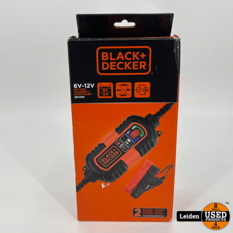 BLACK+DECKER Acculader BDV090 - 6 V en 12 V - 3 Soorten Aansluitingen - Beveiligd - Indicatoren