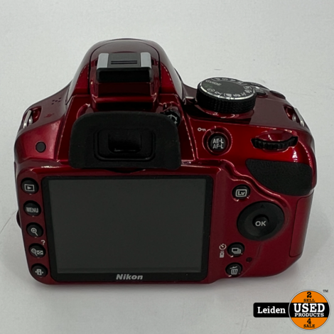 Nikon D3200 DSLR Rood + 18-55mm VR II Lens