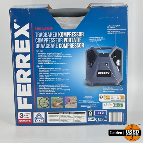 Ferrex Mobiler Mini Kompressor 8bar mobiler