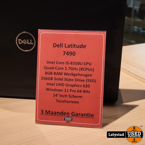 Dell Latitude 7490 I5-8350U 8GB/256GB SSD Win 11 Pro Touchscreen