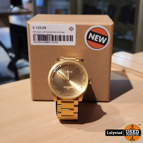 Piet Hein Leff Amsterdam Horloge Goudkleurig | Nieuw