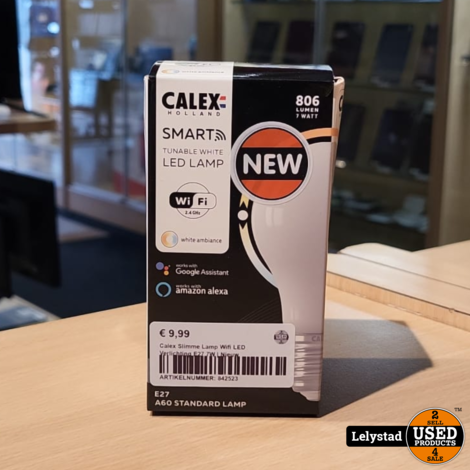 Calex Slimme Lamp Wifi LED Verlichting E27 7W | Nieuw