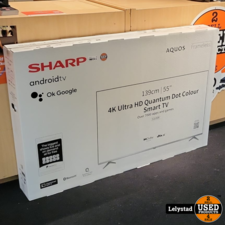 Sharp Aqous 55FP1EA 55inch 4K Ultra HD QLED Android SmartTV Silver | Nieuw