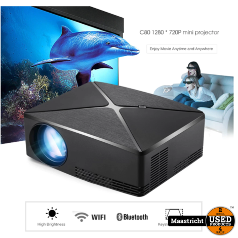 Nieuwe C80 Hd Projector 1280X720P Video Beamer Mini 3D