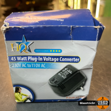 HQ 45 Watt Plug-in Voltage Converter 230V AC to 110V AC