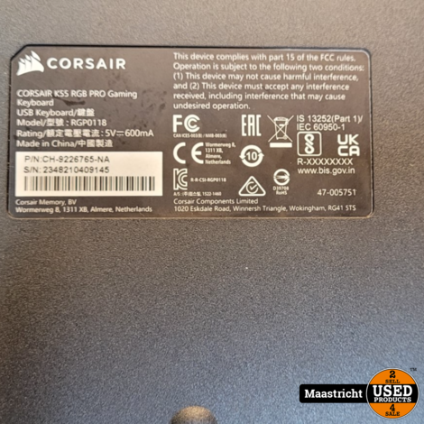 Corsair K55 RGB PRO Gaming keyboard | nwpr 64 euro