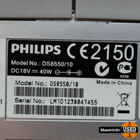 Philips docking-luidspreker DS8550/10 - Zilver - 1 maand garantie