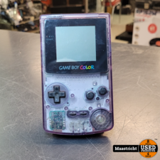 GameBoy Color, transparant pink, in nette staat, incl. oplaadbare accu