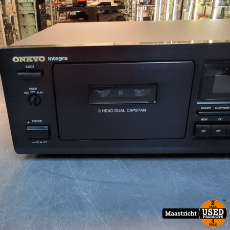 ONKYO TA-6711  3-koppen stereo High-End cassettedeck, zwart, in topstaat