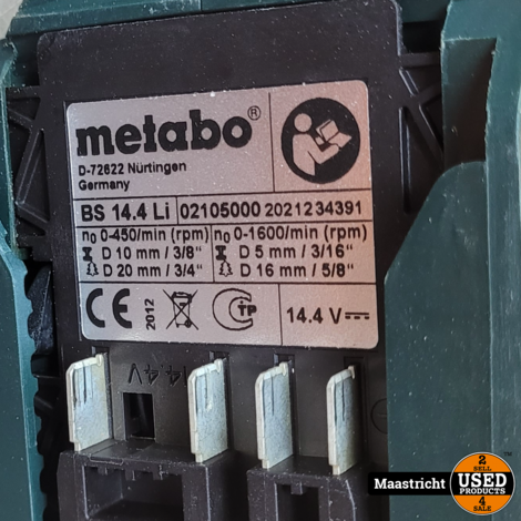 Metabo BS 14.4 LI - Boormachine - 14.4V 1,5AH - 1 Accu - Zonder Lader