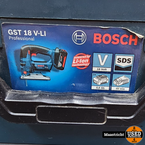 Bosch GST 18 V-LI - Decoupeerzaag - 18V - 2 Accu's - 4,0Ah - Incl. Lader -  L-Boxx