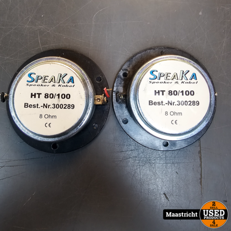 2x SpeaKa Professional HT 80/100 Tweeter, 80 Watt 8 Ω