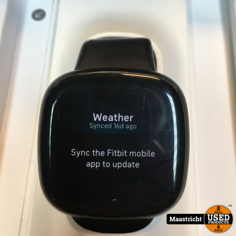 Fitbit Versa 3 smartwatch + GPS, zwart (kleine krasjes op scherm),
