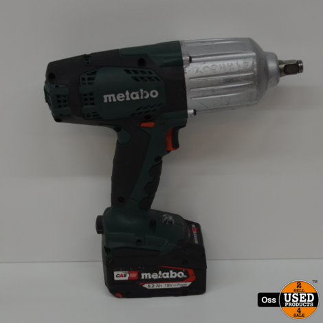 Metabo SSW 18 LTX 600 Accu Slagmoersleutel met 18v 5.2Ah accu - geen lader