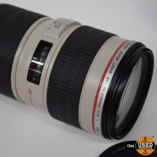 Canon USM Zoon Lens EF 70-200mm 1:4 L met lensdoppen &amp; zonnekap