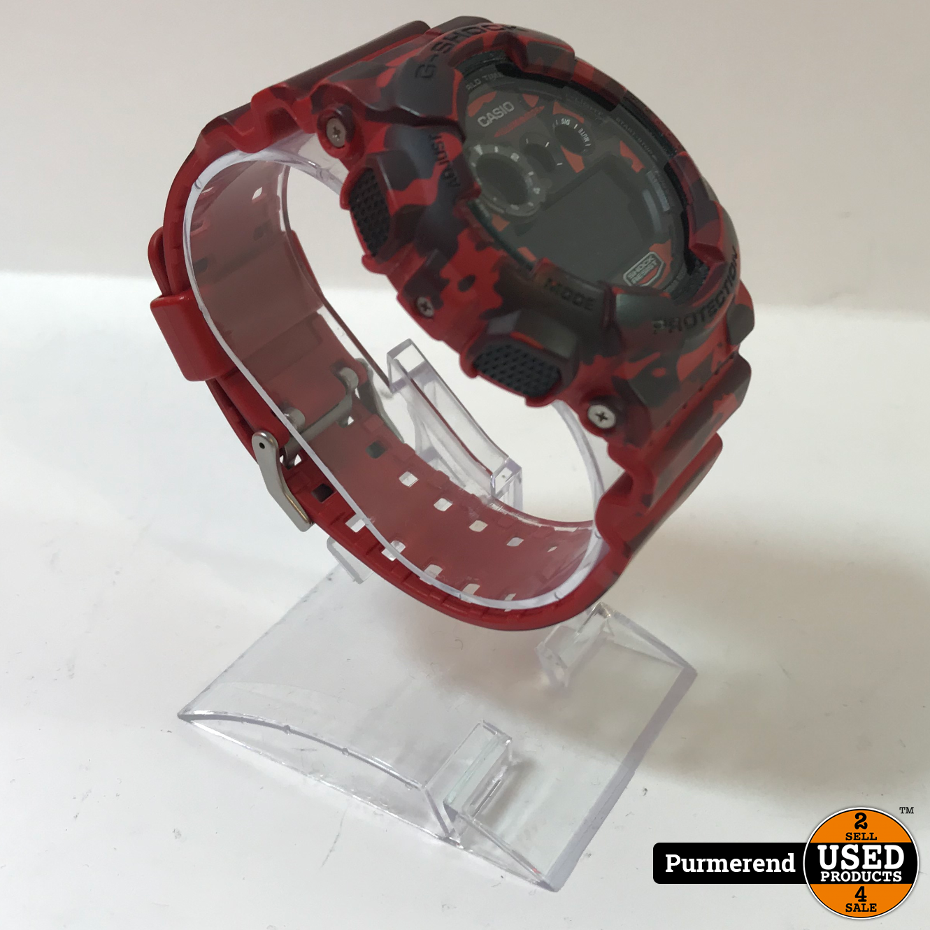 vermogen zone uit Casio G-Shock GD-120CM Leger Rood | Nette staat - Used Products Purmerend