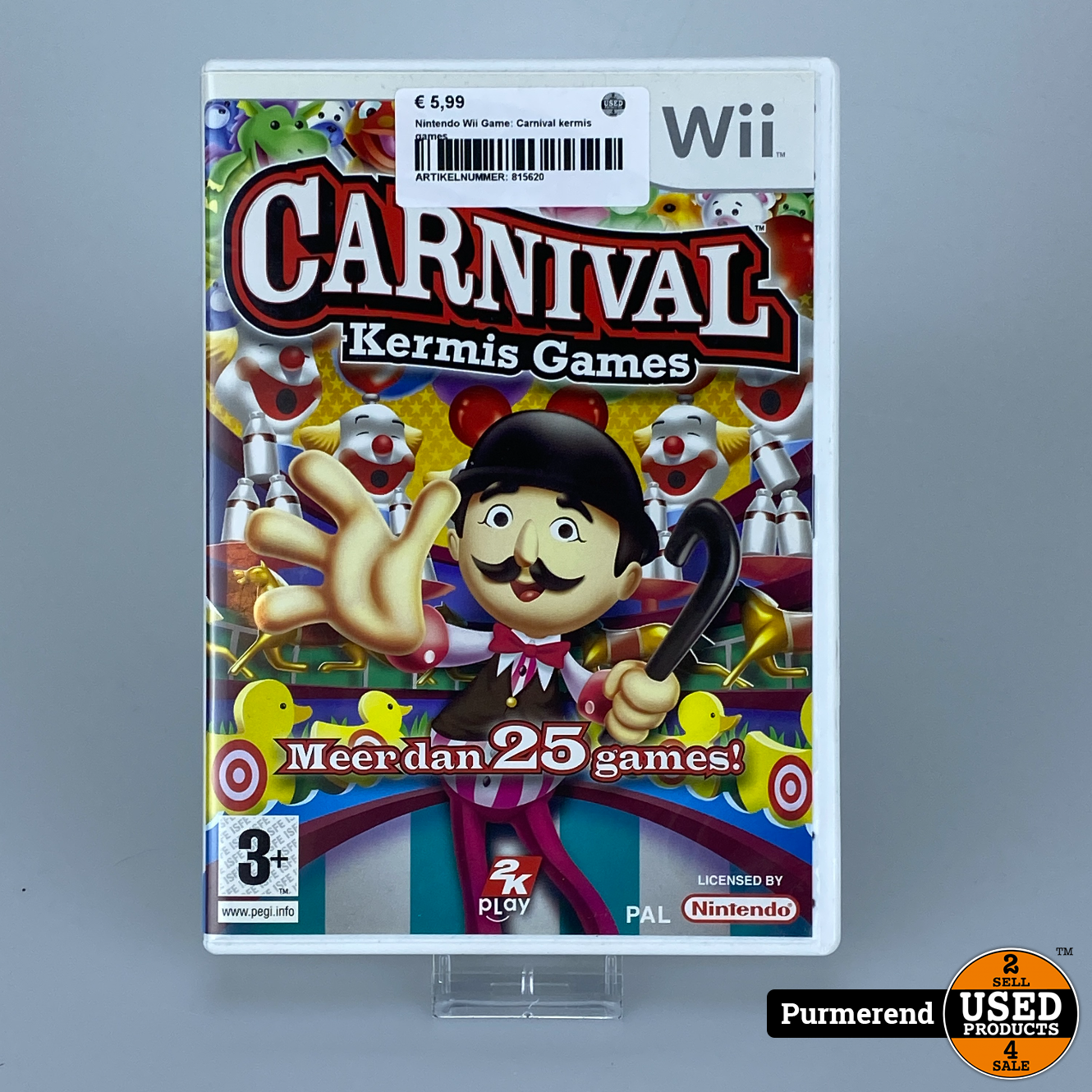 Aannemelijk Reactor extract Nintendo Wii Game: Carnival kermis games - Used Products Purmerend