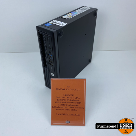 HP EliteDesk 800 G1 USDT | i3 - 4GB - 128GB