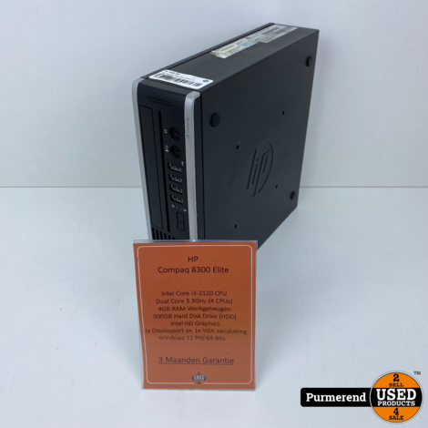 HP Compaq 8300 Elite USDT | i3 - 4GB - 128GB