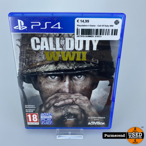 Playstation 4 Game : Call Of Duty WW 2