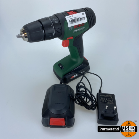 Bosch accuboormachine UniversalDrill 18 + 2 accu's en oplader