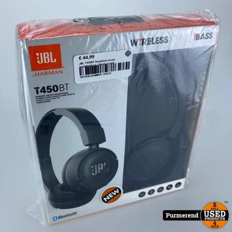 JBL T450BT Draadloze on-ear hoofdtelefoon | Nieuw in seal