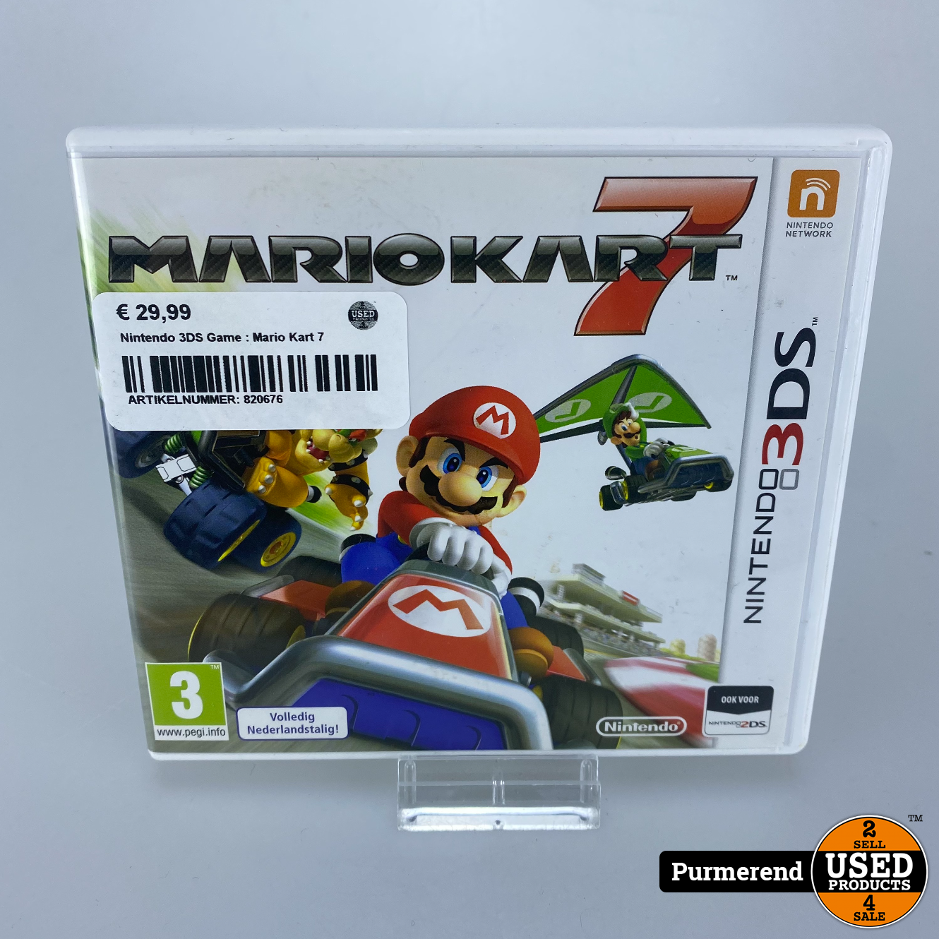 verschil Schuur verlamming Nintendo 3DS Game : Mario Kart 7 - Used Products Purmerend