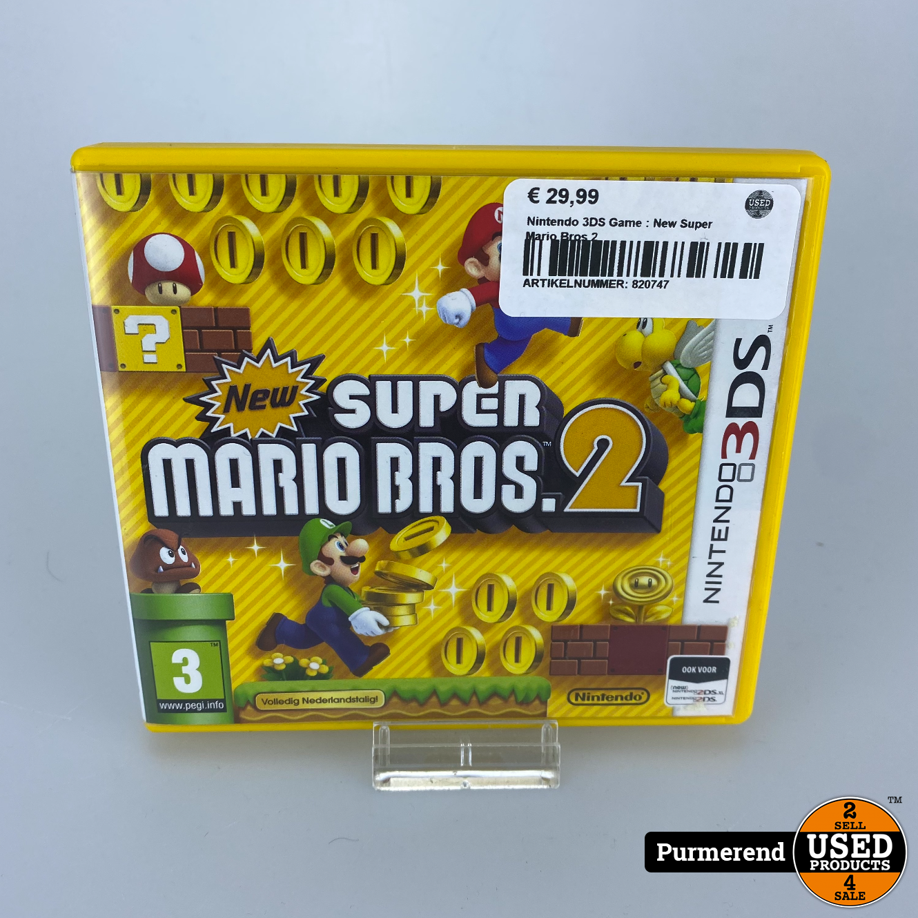 lexicon onthouden Terughoudendheid Nintendo 3DS Game : New Super Mario Bros 2 - Used Products Purmerend