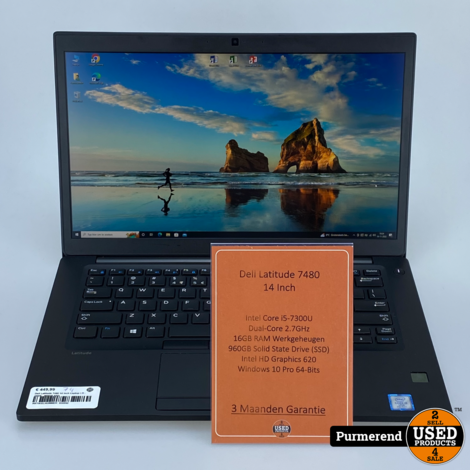 Dell Latitude 7480 14 Inch Laptop | i5 - 16GB - 960GB SSD