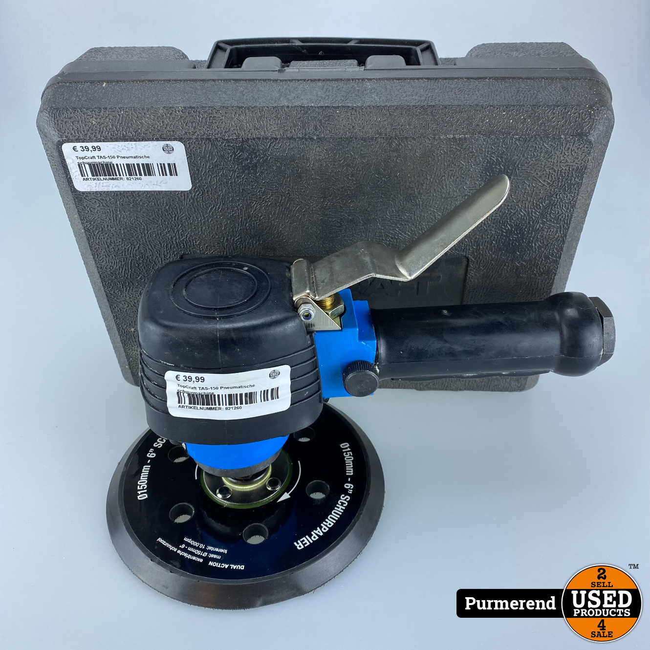 terugtrekken hardware Mondwater TopCraft TAS-150 Pneumatische schuurmachine - Used Products Purmerend